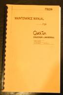 Mazak Quickturn Chucker Maintenance Manual T-1 Mazatrol